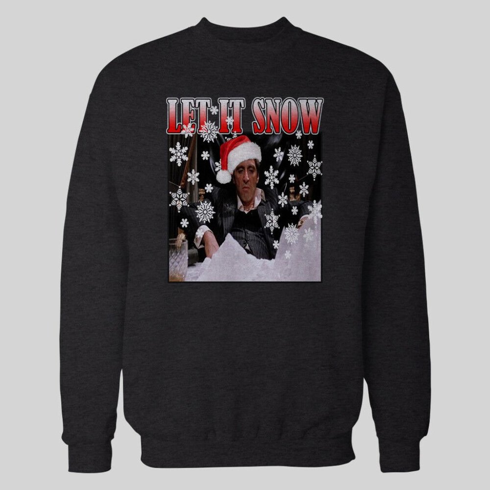 SCARFACE TONY MONTANA LET IT SNOW XMAS SWEATER HOT